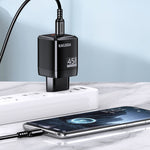 Caricatore USB-C + USB-A 45W + 22,5W nero ricarica rapida EU KSC-1606 F4710 6921042146027
