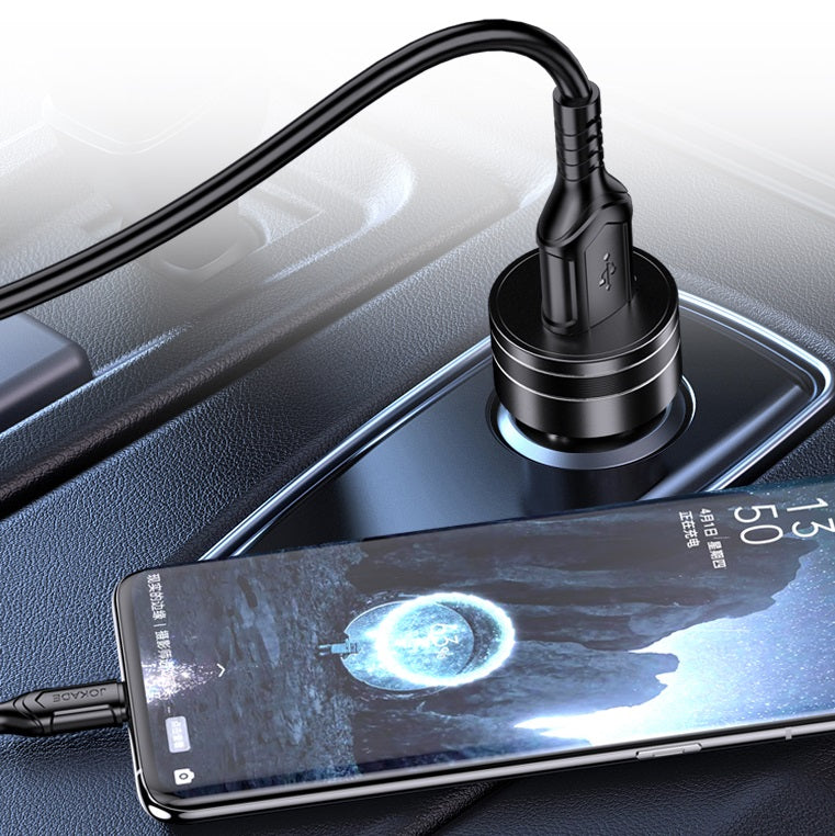 Caricabatterie per smartphone per auto microUSB 3A 18W JH039  6921042138534 F3010Caricabatterie per smartphone per auto microUSB 3A 18W JH039  6921042138534 F3010