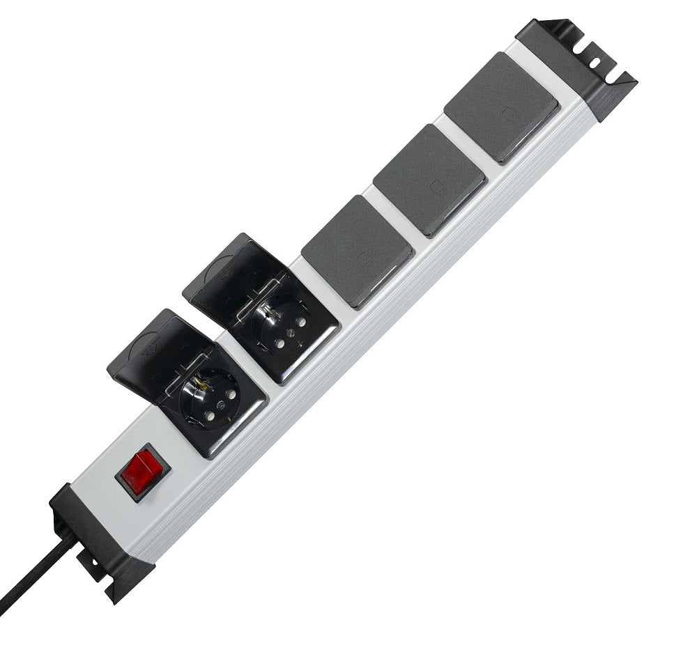 Multipresa per rack 19" 5 scomparti Schuko - Kopp