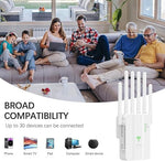 Ripetitore WiFi Dual Band 1200 Mbps con 6 antenne Q-A108 6942437600696 Z588