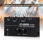 microPHONO PP500 preamplificatore ultracompatto con controlli di livello e volume V4058