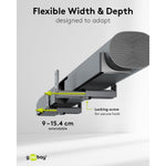 Supporto universale a parete per soundbar Goobay nero