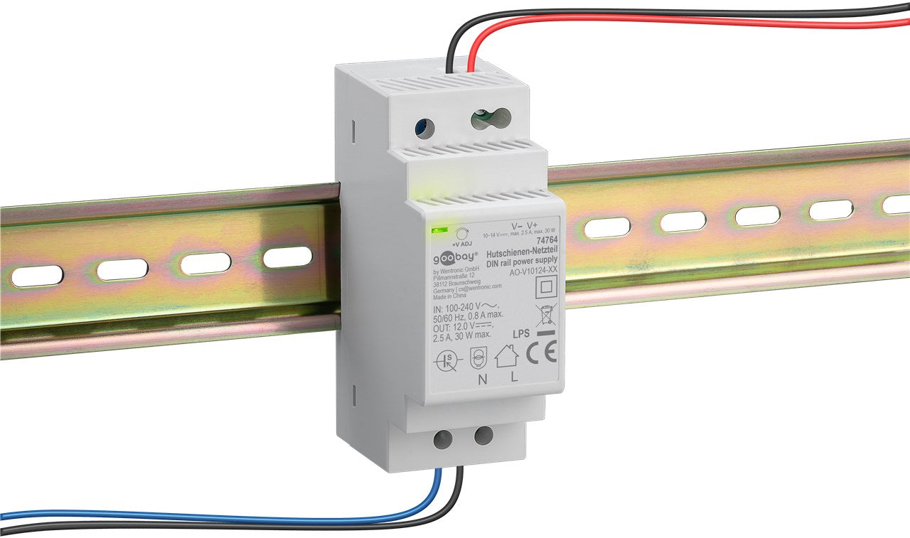 Alimentatore per guida DIN 12VCC 2,5A 30W 74764 4040849747649 F1085