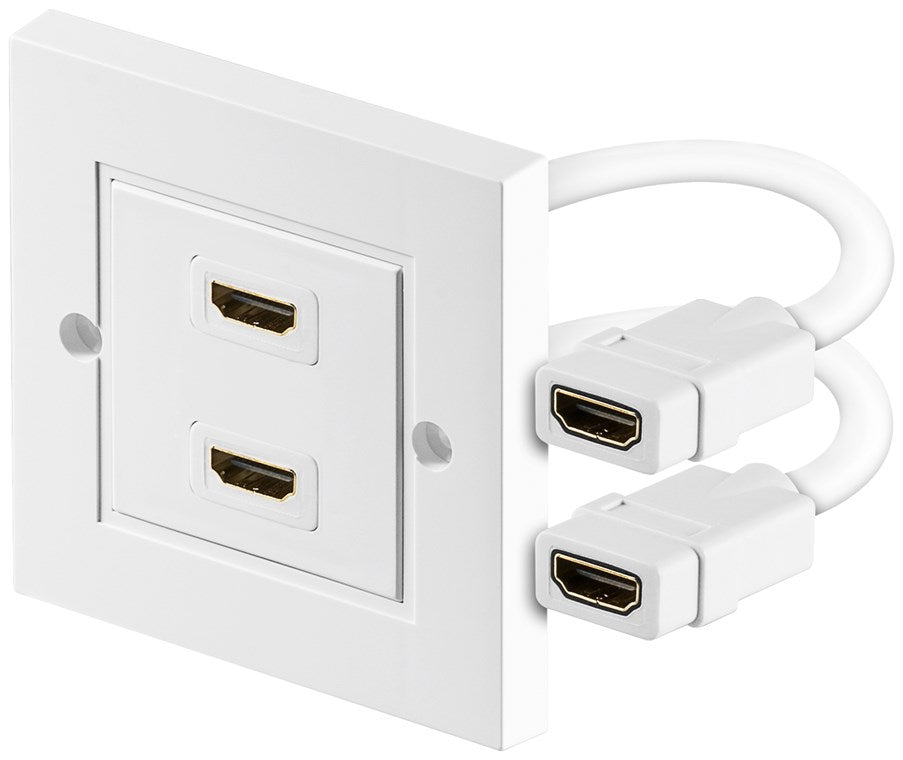 Presa a muro HDMI dorato 2x presa HDMI tipo A - 2x presa HDMI tipo A