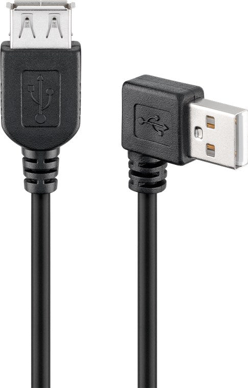 Cavo prolunga USB 2.0 Hi-Speed 90° nero