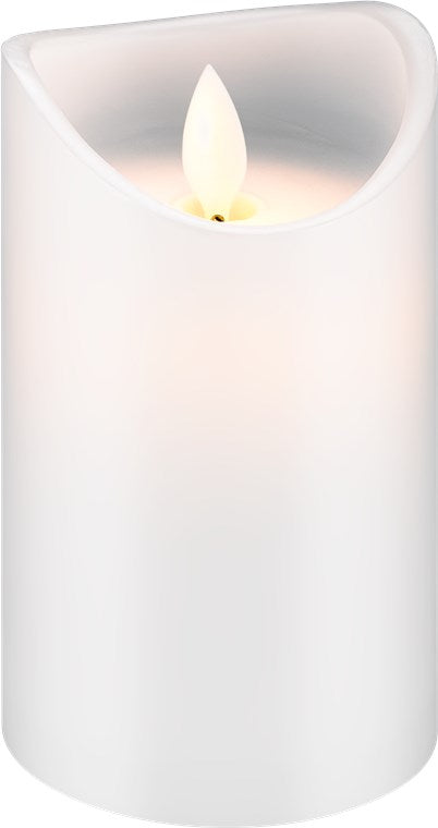 Candela a LED in vera cera bianco 75x125 cm