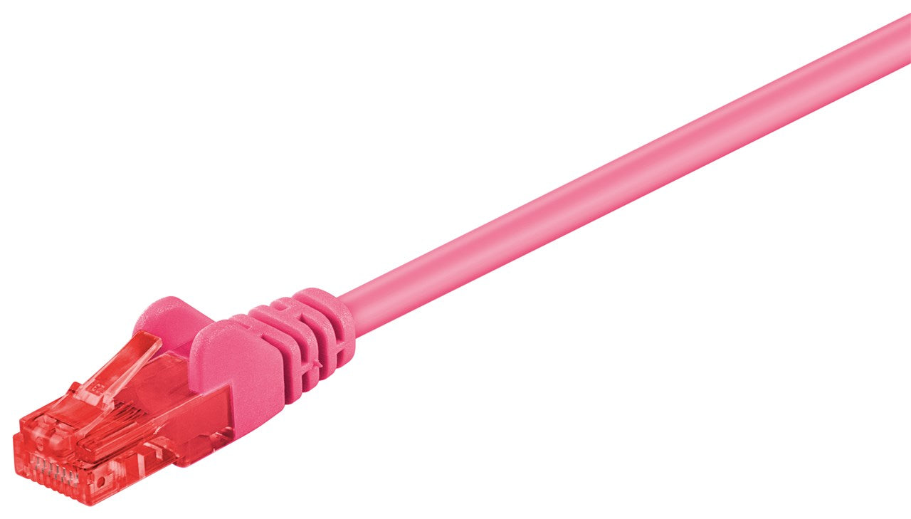 CAT 6 cavo patch U/UTP magenta conduttore di alluminio placcato di rame CCA 1 m