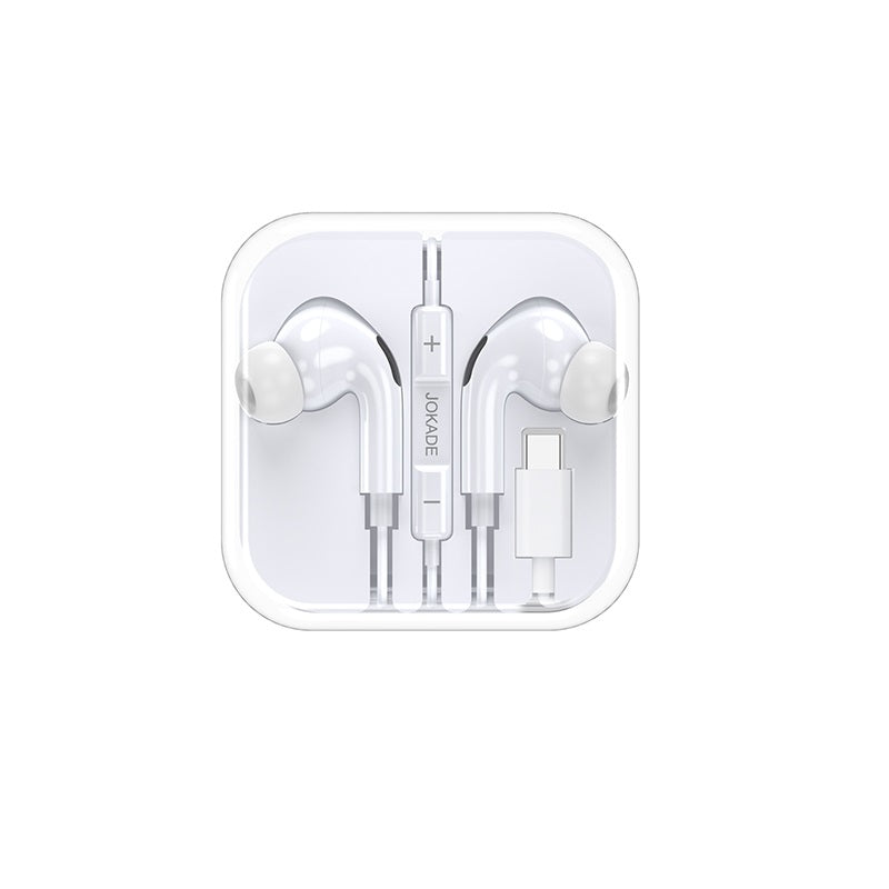 Auricolari Type-C con microfono e controllo volume bianchi JD045 6921042130828 F4805