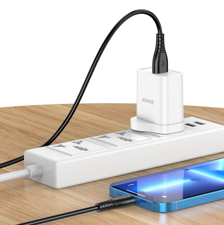 Cavo per ricarica e sincronizzazione USB type C -Lightning 1m bianco PD27W 5A JA043 F4145