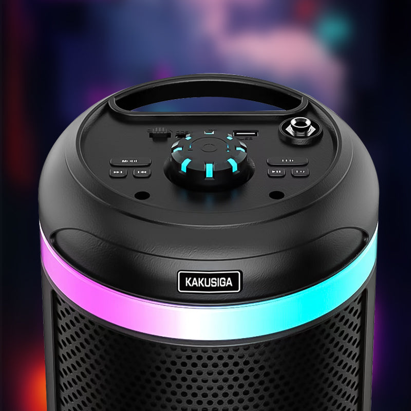 Cassa acustica ricaricabile 3x4" 20W luci LED Bluetooth/FM/USB con microfono KK-4301