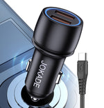 Caricabatterie per auto 2xUSB con cavo USB type C JH004 6924042123448 F4135