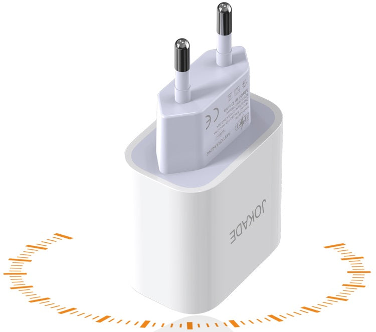 Caricabatterie USB tipo C ricarica rapida 3A 27W bianco JB068 6921042139081 F2970