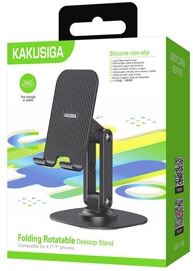 Supporto pieghevole per smartphone da tavolo nero KSC-1159 6921042133508 F2095