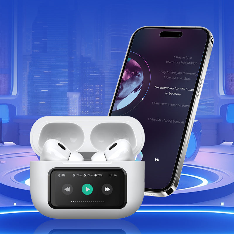 Cuffie auricolari Bluetooth con display Touch Screen LED e cancellazione rumore ANC+ENC KSC-1463 6921042141626 KSC-1463 F4385