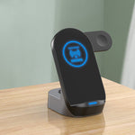 Stazione di Ricarica Wireless 3 in 1 con Supporto da Scrivania 15W 6921042124971 KSC-778 F4690