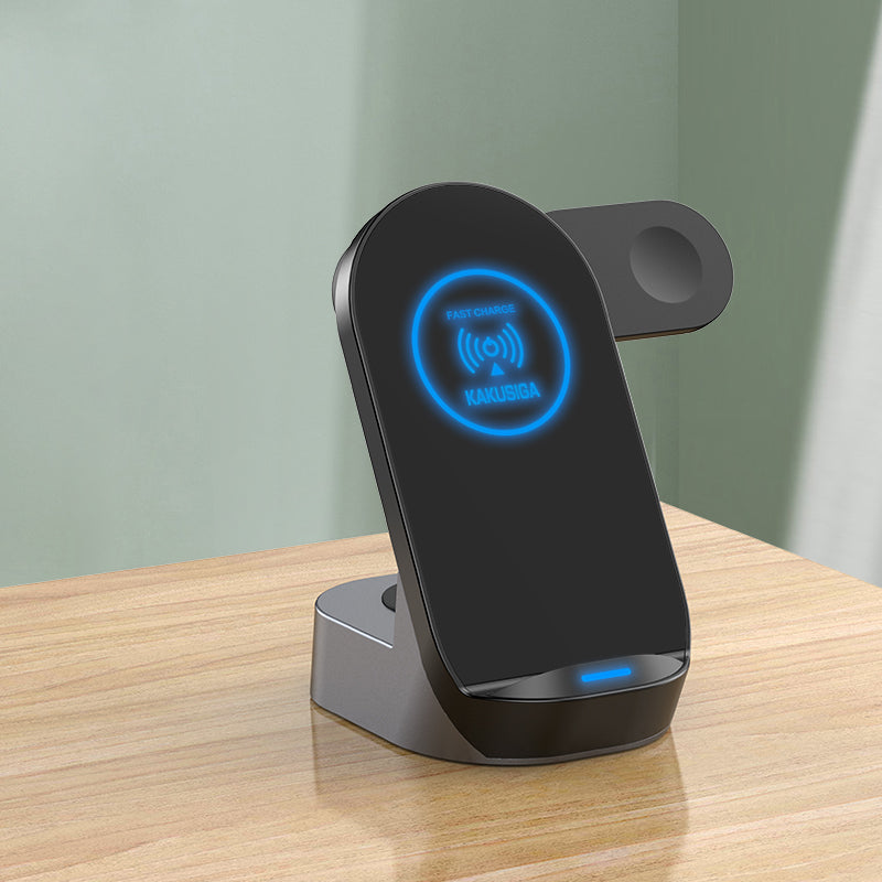 Stazione di Ricarica Wireless 3 in 1 con Supporto da Scrivania 15W 6921042124971 KSC-778 F4690