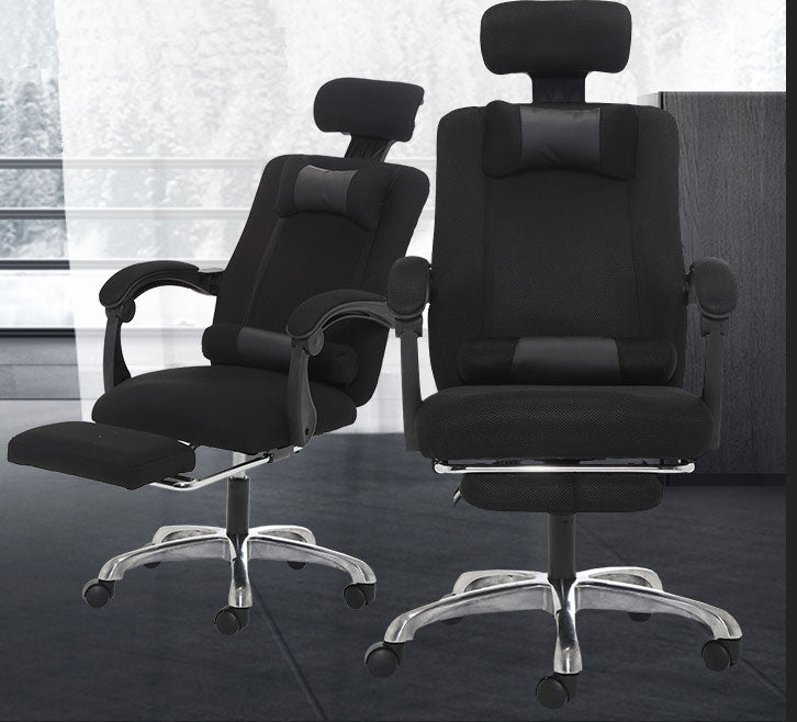 Sedia ergonomica da ufficio nera con poggiapiedi 8053323553205 804