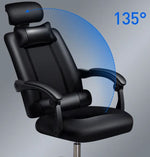 Sedia ergonomica da ufficio nera con poggiapiedi 8053323553205 804
