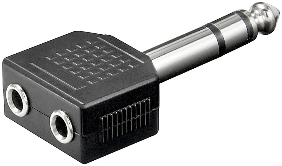 Adattatore audio jack 6,35mm a 2 prese 3,5mm 11103 4040849111037 80960