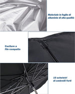 Ombrello parasole per auto 132x75cm WB2395