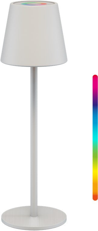 Lampada da tavolo LED RGB senza fili bianco