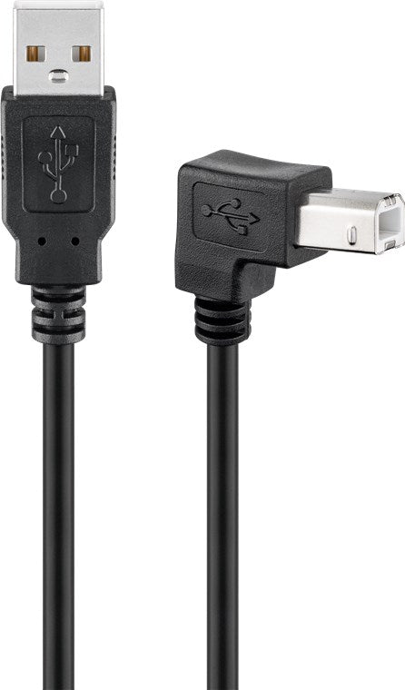 Cavo ad alta velocità USB 2.0 90° nero