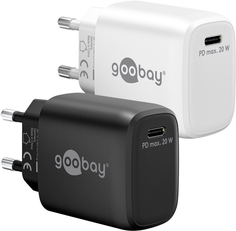 Caricatore rapido USB-C PD GaN 20 W bianco
