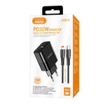 Caricabatterie ricarica rapida USB-C 30W con cavo Type-C - Lightning 1m nero JB073 6921042139647 F4750