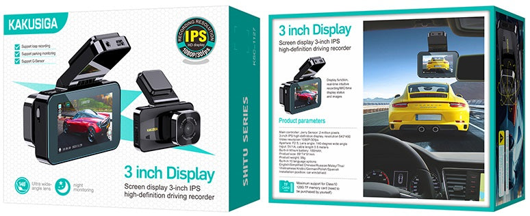 Dashcam per auto 2Mpx 1080P 30FPS con display KSC-1127 F2670
