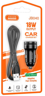 Caricabatterie per smartphone per auto microUSB 3A 18W JH039  6921042138534 F3010