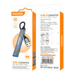 Hub USB 4 porte Type-c/USB2.0/USB3.0 nero KSC-1416