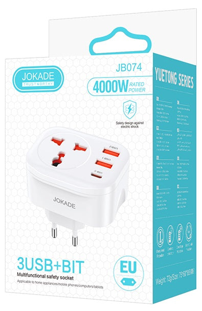Adattatore da viaggio con prese USB 3.4A 69210420810 JB074