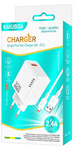Caricatore lightning USB 5V/2.4A 12W bianco KSC-1236