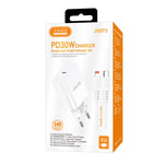 Caricabatterie ricarica rapida USB-C 30W con cavo Type-C - Lightning 1m bianco JB073 6921042139623 F4755+