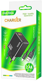 Caricatore USB Type-C USB 5V/2.4A 12W nero KSC-1236