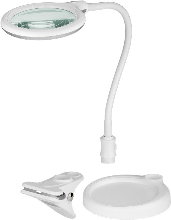 LED lampada d'ingrandimento morsetto/tavolo 6 W bianco