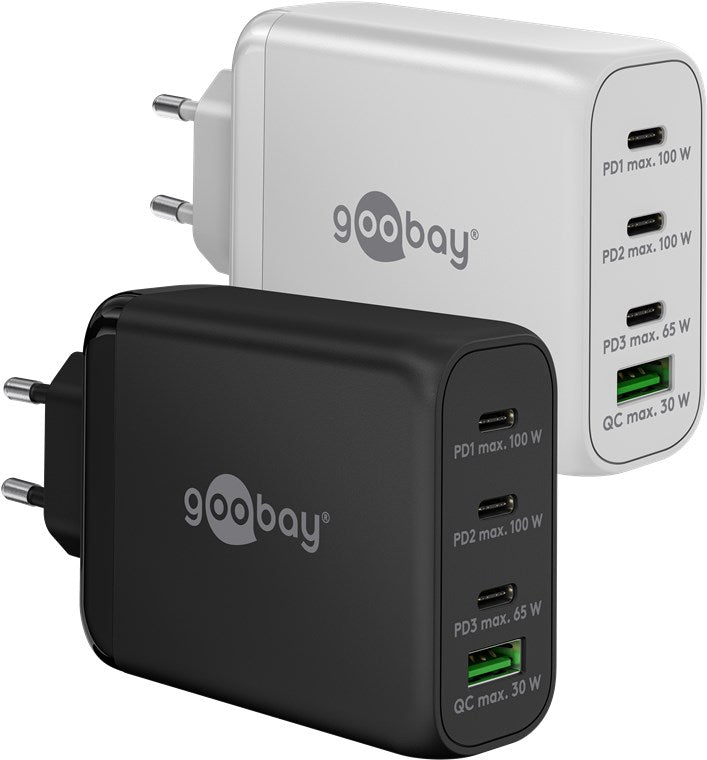 Caricatore rapido multiporta USB-C PD GaN 100 W bianco