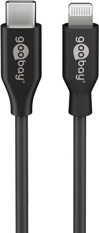 Cavo di ricarica e sincronizzazione da Lightning a USB-C 05 m nero cavo MFi per Apple iPhone/iPad