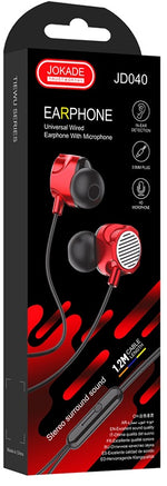 Cuffie auricolari con microfono 1.2m rosse JD040 6921042126364 JD040 F4115