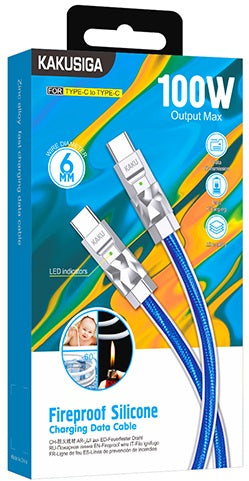 Cavo per alimentazione e sincronizzazione Type-C 1m 100W blu KSC-956 6921042132990 F4665