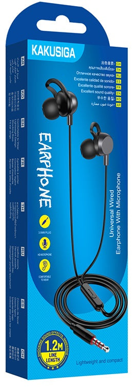 Cuffie auricolari con microfono 1.2m nere KSC-705 F2830