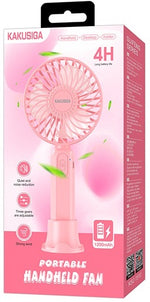 Ventilatore ricaricabile portatile con supporto da tavolo rosa KSC-1510 F2580