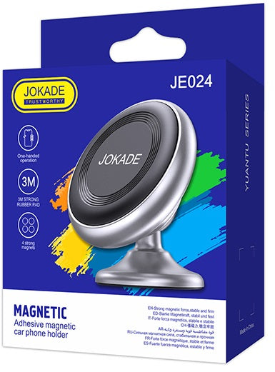 Supporto magnetico adesivo per auto argento JE024