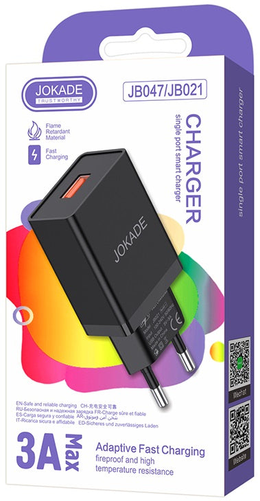 Caricabatterie USB 5V 3A nero JB047 F2610