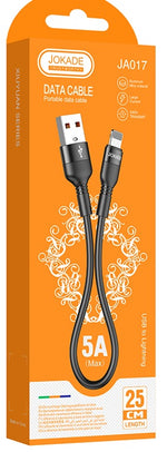 Cavo per ricarica e sincronizzazione Lightning 25cm 5A JA017