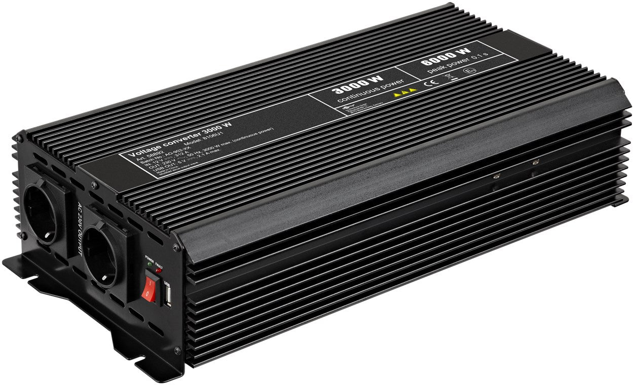 Inverter Soft Start Onda Sinusoidale Modificata DC/AC 12 V - 230 V/3000 W USB