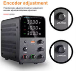 Alimentatore da banco 30V 5A 150W con regolatore di tensione CC USB 18W WPS305H A1020