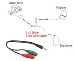 Adattatore audio telato 20cm 1x jack 3.5mm maschio 2x jack 3.5mm femmina microfono-cuffie
 A1609
