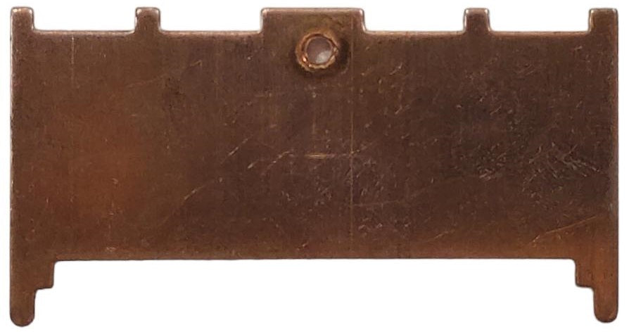 Piastra in rame 65x33mm