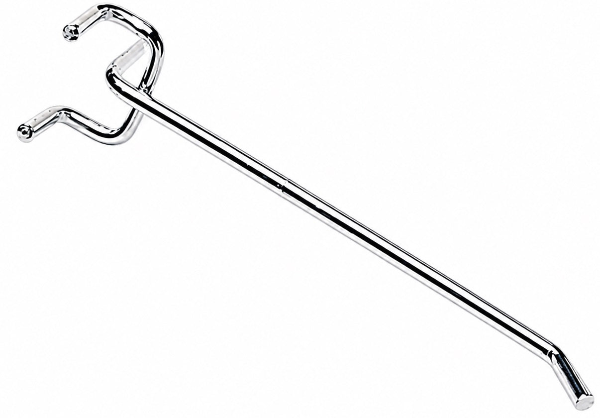 Ganci per pannelli forati 33cm in acciaio nichelato A9278